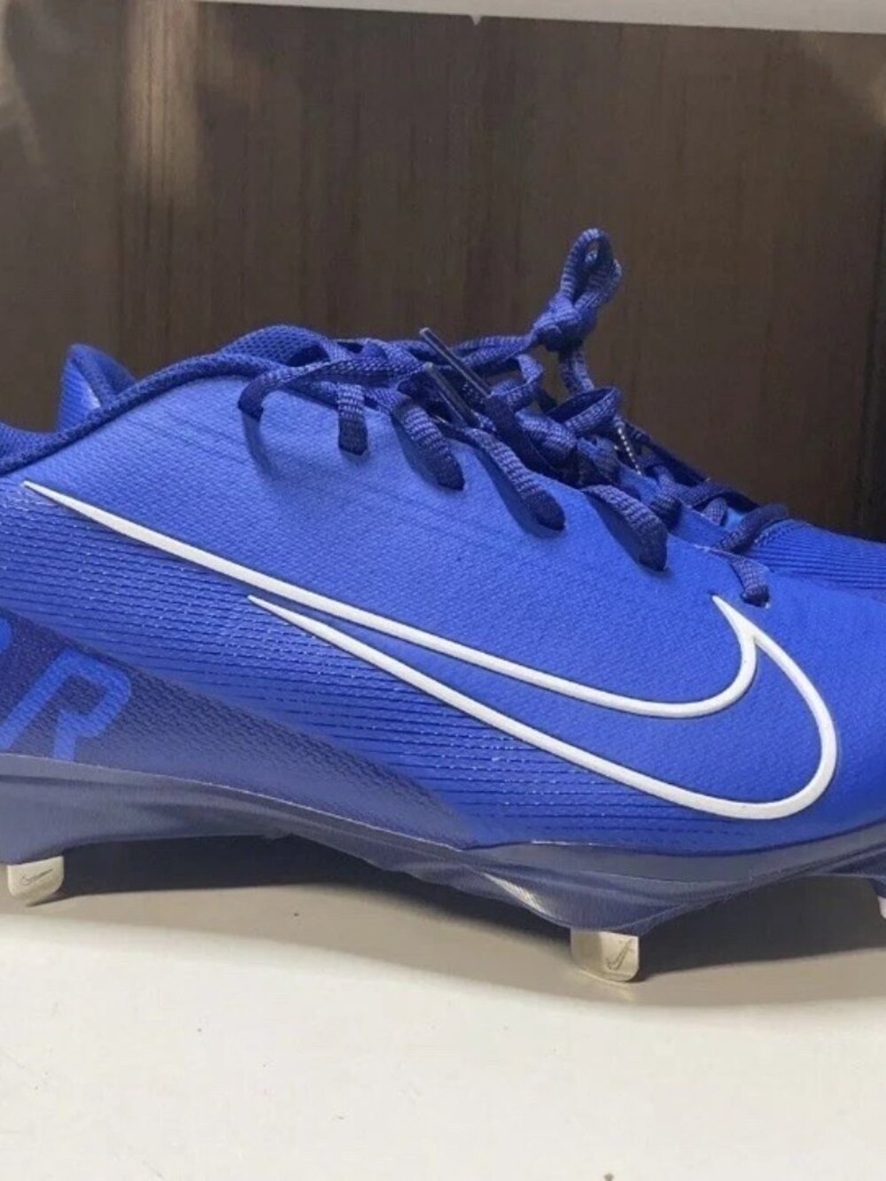 Nike CJ7577-400 White Blue Ultrafly Elite 3 Baseball Cleats Men's Sz 7.5 NWOB